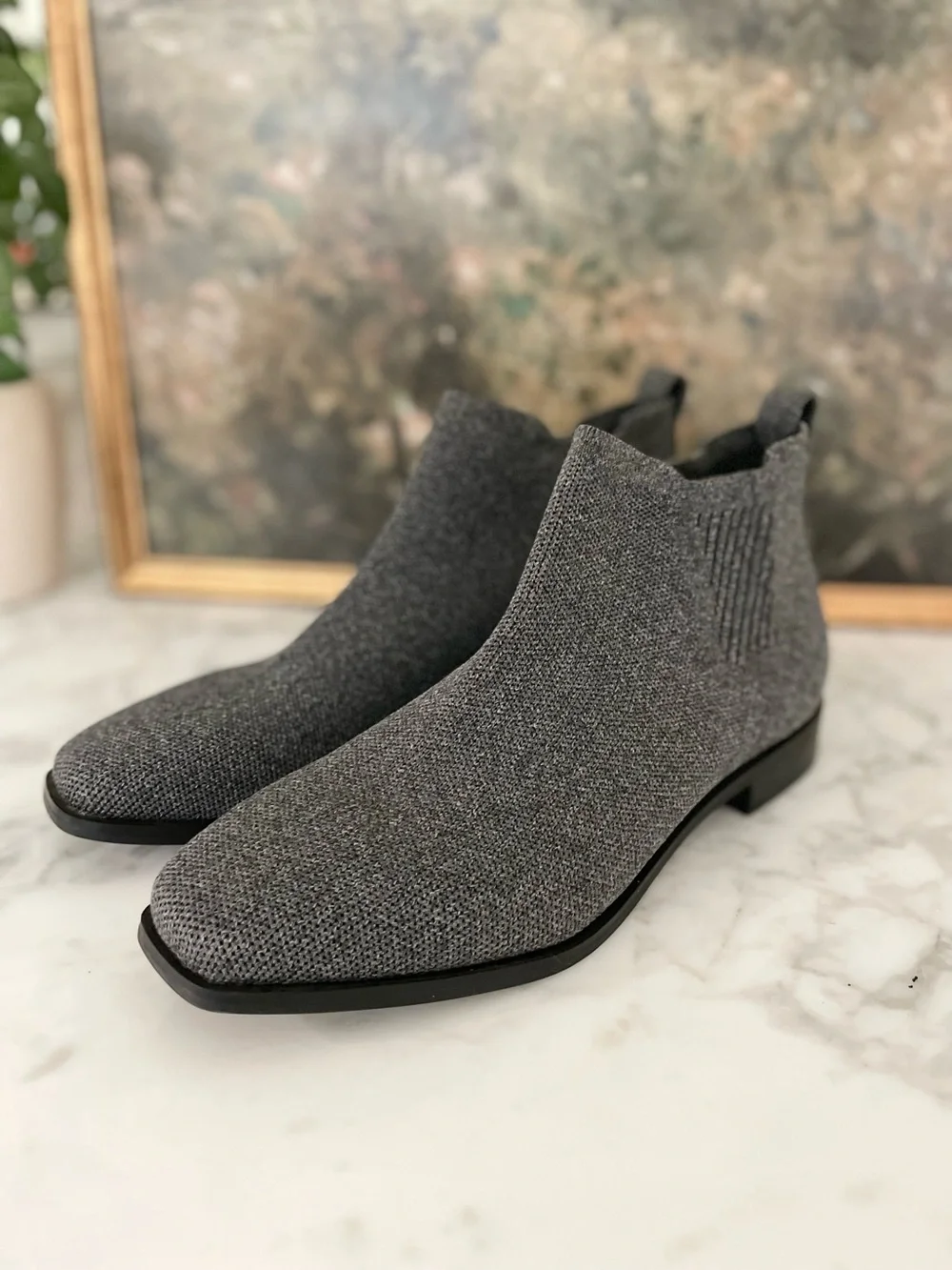 VIVAIA‎ Ryan Pro Square Toe Ankle Boots 40/ Size 9 Rich Gray Water RPLT